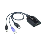 1940629 ATEN KA7189 USB DisplayPort Virtual Media KVM Adapter Cable (Support Smart Card Reader and Audio De-Embedder)