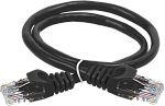 1000416183 Коммутационный шнур (патч-корд), кат.5Е UTP, 0,5м, черный