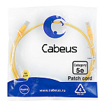 1733006 Cabeus PC-UTP-RJ45-Cat.5e-1m-YL-LSZH Патч-корд U/UTP, категория 5е, 2xRJ45/8p8c, неэкранированный, желтый, LSZH, 1м