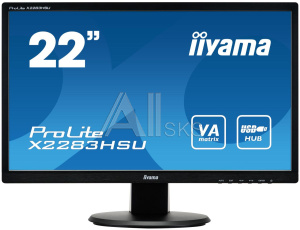 398438 Монитор Iiyama 21.5" X2283HSU-B1DP черный VA LED 5ms 16:9 DVI M/M матовая 250cd 178гр/178гр 1920x1080 D-Sub DisplayPort FHD USB 2.8кг
