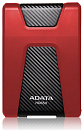 1000493245 Жесткий диск внешний/ Portable HDD 1TB ADATA HD650 (Red), Silicone, USB 3.2 Gen1, 121x81x21mm, 201g /3 года/
