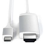 1843910 Satechi [ST-CHDMIS] Кабель USB Type-C - Aluminum HDMI Cable 4K 60Hz - Silver