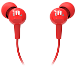 JBLC100SIURED JBL C100si: наушники внутриканальные с микрофоном, 1,2м, цвет красный