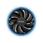 1000773416 Кулер для процессора/ PCCooler E126M B (92W, 4-pin PWM, 70mm, Al/Cu, -mm, Blue LED, 1x120mm, 56CFM, 26.5dBA, 1800RPM, S: 1700/1200/115X, AM5/AM4,