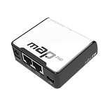 RBmAP2nD MikroTik mAP with AR9531 650MHz CPU, 64MB RAM, 2xLAN, built-in 2.4Ghz 802.11bgn Dual Chain wireless with integrated antennas, microUSB, RouterOS L4, p