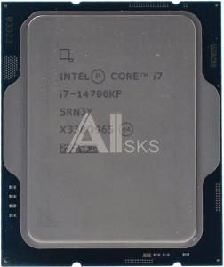 Процессор CPU Intel Core i7-14700KF (3.4GHz/33MB/20 cores) LGA1700 OEM, TDP 125W, max 192Gb DDR4-3200 DDR5-5600, CM8071504820722SRN3Y, 1 year