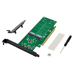 11028840 "ORIENT C306E4, Переходник PCI-Ex16->4 x M.2 M-key NVMe SSD, тип 2280, 2 планки крепления в комплекте

 (31354)