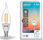 1714922 Умная лампа Gauss IoT Smart Home E14 4.5Вт 495lm Wi-Fi (упак.:1шт) (1280112)