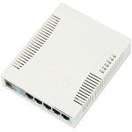 1294495 MikroTik RB260GS (CSS106-5G-1S)(r2) Коммутатор RouterBOARD 260GS 5-port Gigabit smart switch with SFP cage, SwOS, plastic case, PSU