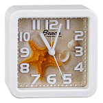 1863851 Perfeo Quartz часы-будильник "PF-TC-014", квадратные 10,5*10,5 см, маяк