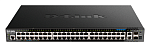 Коммутатор D-Link PROJ Управляемый L3 стекируемый PoE-коммутатор, 44x1000Base-T PoE, 4x2.5GBase-T PoE, 2x10GBase-T, 2x10GBase-X SFP+, PoE-бюджет 370 В