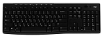 Клавиатура Logitech Wireless Keyboard K270, Black, CN, Rus/Eng [920-003757] (нет русской раскладки)