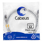 11052115 Cabeus PC-SSTP-RJ45-Cat.6a-1.5m-LSZH Патч-корд S/FTP, категория 6а (10G), 2xRJ45/8p8c, экранированный, серый, LSZH, 1.5м