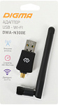 1725711 Сетевой адаптер Wi-Fi Digma DWA-N300E N300 USB 2.0 (ант.внеш.съем) 1ант. (упак.:1шт)