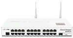 CRS125-24G-1S-2HnD-IN MikroTik Cloud Router Switch 125-24G-1S-IN with Atheros AR9344 CPU, 128MB RAM, 24xGigabit LAN, 1xSFP, RouterOS L5, LCD panel, 2.4Ghz 802.11b/g/n wirel