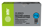 Cactus CS-3ED67A 712 голубой (29мл) для HP DJ T230/630