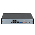 11040393 DAHUA DHI-NVR2104HS-P-4KS3 4-канальный IP-видеорегистратор с PoE, 4K и H.265+, видеоаналитика, входящий поток до 80Мбит/с, 1 SATA III до 20Тбайт
