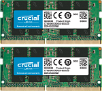1000586259 Память оперативная Crucial SODIMM 32GB Kit (16GBx2) DDR4 2666 MT/s (PC4-21300) CL19 Unbuffered 260pin