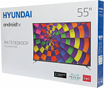 1168793 Телевизор LED Hyundai 55" H-LED55EU7008 Android TV черный 4K Ultra HD 60Hz DVB-T2 DVB-C DVB-S2 WiFi Smart TV (RUS)