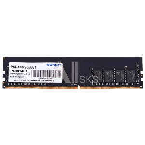 PSD44G266681 Patriot SL DDR4 DIMM 4GB 2666MHz CL19 1*4GB 19-19-19-43 1.2V
