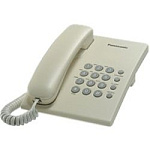 1113210 Panasonic KX-TS2350RUJ (бежевый) {повтор номера, регул-ка громкости, кр.на стену}