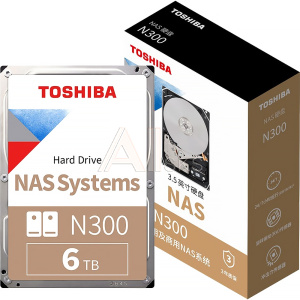 1000635601 Жесткий диск/ HDD Toshiba N300 NAS SATA3 6Tb 3.5" 7200 256Mb (analog HDWG160UZSVA) 1 year warranty