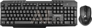 1275601 Беспроводная клавиатура/мышь JAKARTA C-805 RU BLACK 45805 DEFENDER