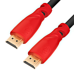GCR-HM350-1.0m GCR Кабель HDMI 1.4, 1.0m, красные коннекторы, 30/30 AWG, позол контакты, FullHD, Ethernet 10.2 Гбит/с, 3D, 4K, экран (HM300)