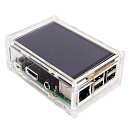 Корпус ACD RA147 Acrylic Case w/ 3.5 inch LCD hole for Raspberry Pi 3 B (вместо верхней крышки - отверстие для LCD дисплея) (494248)