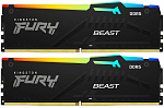 1000787159 Память оперативная/ Kingston 64GB 5600MT/s DDR5 CL40 DIMM (Kit of 2) FURY Beast RGB XMP