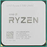 CPU AMD Ryzen 5 2400G PRO, 4/8, 3.6-3.9GHz, 384KB/2MB/4MB, AM4, 65W, Radeon Vega 11, YD240BC5M4MFB, 1 year