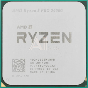 CPU AMD Ryzen 5 2400G PRO, 4/8, 3.6-3.9GHz, 384KB/2MB/4MB, AM4, 65W, Radeon Vega 11, YD240BC5M4MFB, 1 year