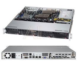 420457 Корпус SUPERMICRO CSE-813MFTQC-505CB 1U 500W черный