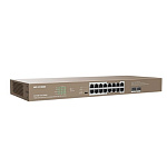1888671 IP-COM G1118P-16-250W Коммутатор PoE неуправляемый 16-Ports 10/100/1000 Base-T + 2-Port 1000 Base-X SFP / 16-Ports PoE (PoE бюджет 230W)