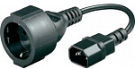 1000480318 Переходник Adaptor CyberPower EX10015BKC14-DE с компьютерной розетки IEC C13 (вилка IEC C14) на евро розетку Schuko 10А