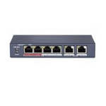 1835961 Коммутатор HIKVISION (HiWatch) DS-S604P Неуправляемый PoE- 4 RJ45 100M PoE, 2 порта с высоким приоритетом; 2 Uplink порта 100М Ethernet; PoE: IEEE802.