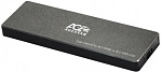 1692083 Внешний корпус SSD AgeStar 31UBVS6C NVMe/SATA USB3.0 алюминий черный M2 2280 B/M-key