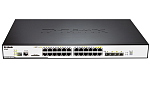 D-Link DGS-3120-24PC/B1AEI, L3 Managed Switch with 20 10/100/1000Base-T ports and 4 100/1000Base-T/SFP combo-ports and 2 10GBase-CX4 ports (24 PoE po