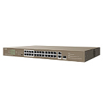 11045960 TENDA TEF1126P-24-250W Коммутатор в стойку 24-Ports 10/100 Base-TX + 2-Ports 10/100/1000 Base-T + 1-Port 1000 Base-X SFP 24-Ports PoE(PoE бюджет 230W)