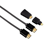 824142 Кабель аудио-видео Hama H-54561 HDMI (m)/HDMI (m) 1.5м. позолоч.конт. черный (00054561)