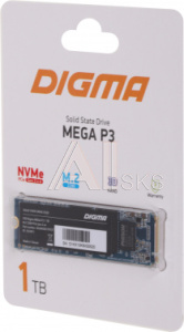 1633811 Накопитель SSD Digma PCI-E 3.0 x4 1Tb DGSM3001TP33T Mega P3 M.2 2280