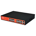 3822824624 WI-PS518G, Коммутатор неуправляемый PoE 200Вт, порты 16 PoE FE + 2GE + 1SFP, режим 250м, Watchdog