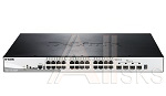 D-Link DGS-1510-28XMP/A1A, PROJ L2+ Smart Switch with 24 10/100/1000Base-T ports and 4 10GBase-X SFP+ ports (24 PoE ports 802.3af/802.3at (30 W), PoE