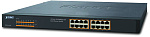 1000467392 Коммутатор PLANET Technology Corporation PLANET 19" 16-Port 10/100 unmanaged Ethernet 802.3at POE Switch (125W POE budget)