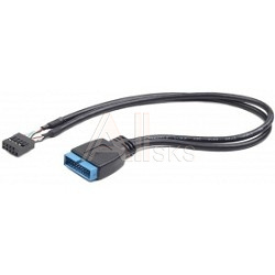 1418887 Cablexpert Внутренний USB2 - USB3 кабель, 9pin/19pin, 0.3m (CC-U3U2-01)