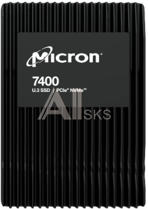 MTFDKCC1T6TFC-1AZ1ZABYY Micron 7400 MAX 1.6TB NVMe U.3 (15mm) PCIe NVMe Gen4 1x4 (v1.4) R6500/W2200MB/s 3D TLC MTTF 2М 430K/224K IOPS SSD Enterprise Solid State Drive, 1 year
