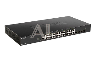 DXS-1210-28T/A1A Коммутатор D-LINK PROJ Настраиваемый L2+ , 24x10GBase-T, 4x25GBase-X SFP28, CLI, консольный порт RJ-45