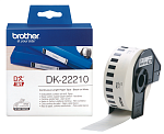 DK22210 Brother DK22210: для печати наклеек черным на белом фоне. Длина ленты: 30,48 м, ширина: 29 мм