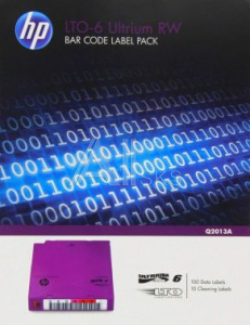 769586 Наклейка HPE LTO-6 Ultrium RW Bar Code Pack (Q2013A)