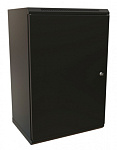 Шкаф коммутационный WRline (WR-TW-1845-SR-RAL9004) настенный 18U 600x450мм пер.дв.металл 2 бок.пан. направл.под винты 60кг черный 370мм 908мм IP20 ста